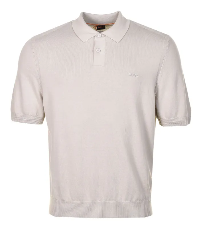 Asac Knitted Short Sleeve Polo Light Beige sold by RAGAZZI
