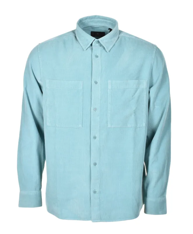 Foundry Shirt Oil Blue made by Belstaff