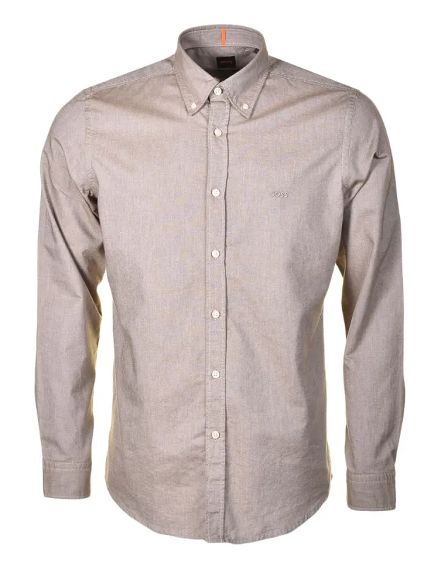 Rickert Long Sleeve Oxford Shirt  368 Open Green sold by RAGAZZI