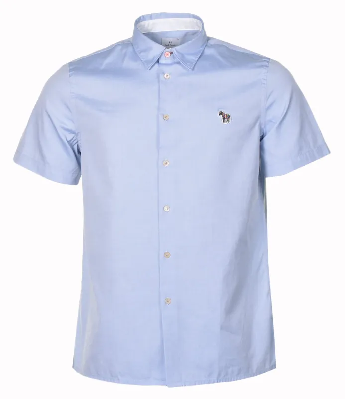 Short Sleeve Casual Fit Zebra Shirt Blue sold by RAGAZZI