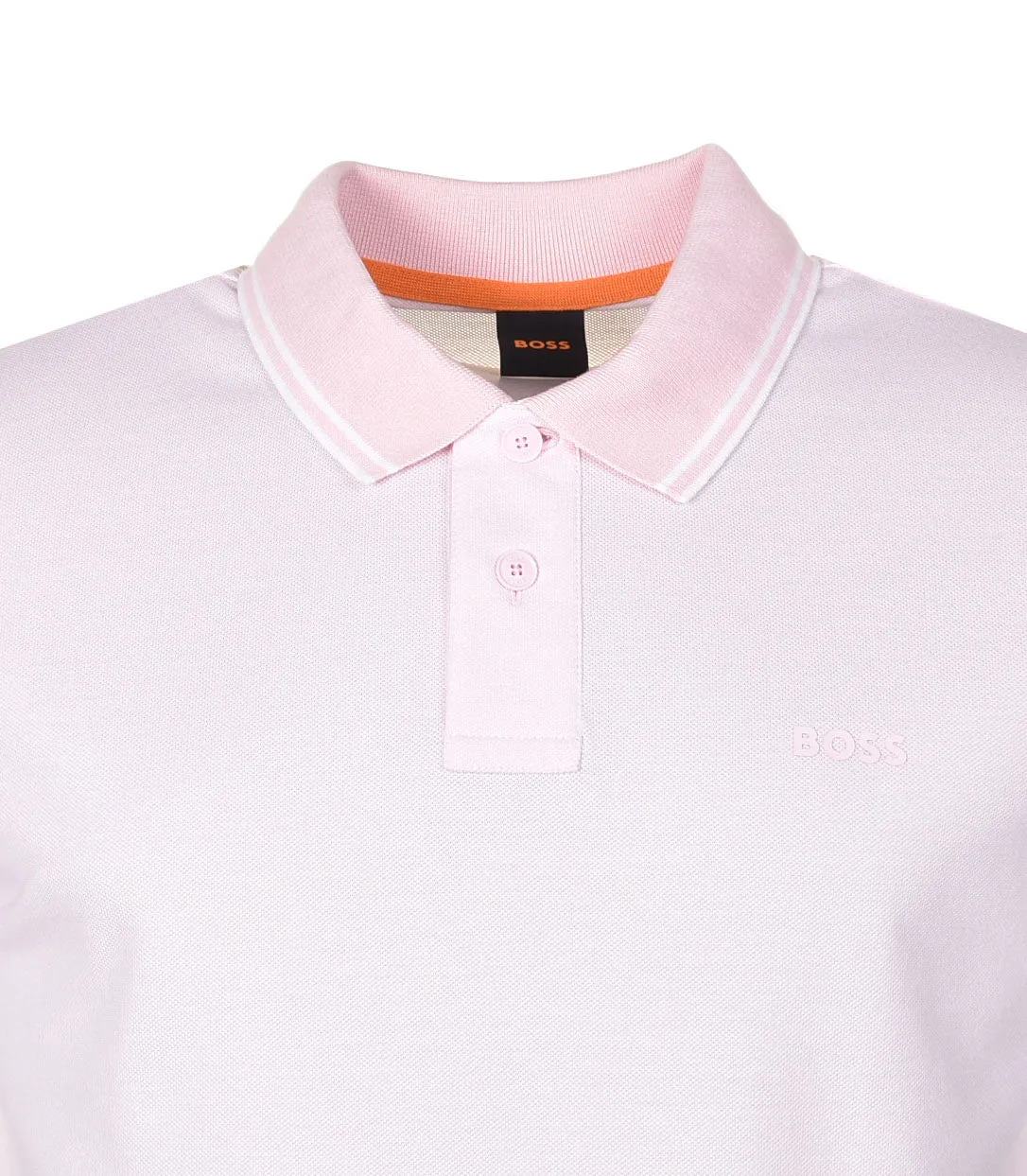 PeOxford Short Sleeve Polo Shirt 682 Light Pastel Pink sold by RAGAZZI product image thumbnail 3