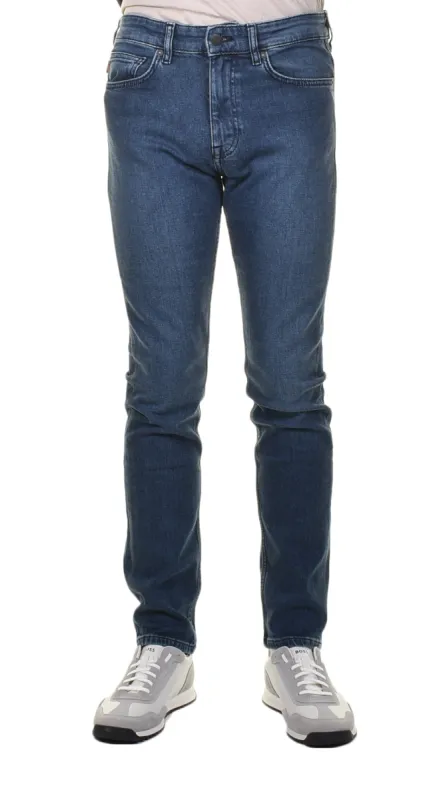 Delaware Slim Fit Stretch Jeans 414 Navy made by RAGAZZI