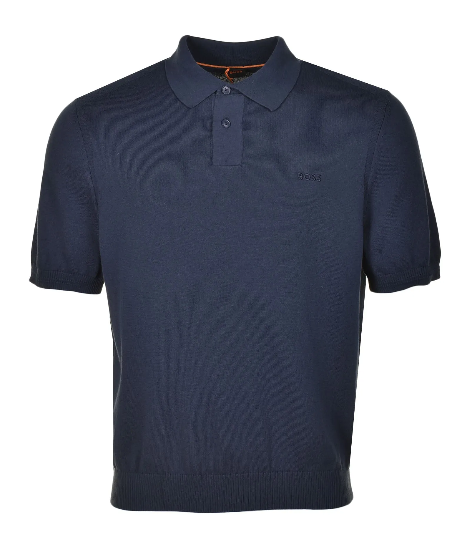 Asac Knitted Short Sleeve Polo Dark Blue sold by RAGAZZI