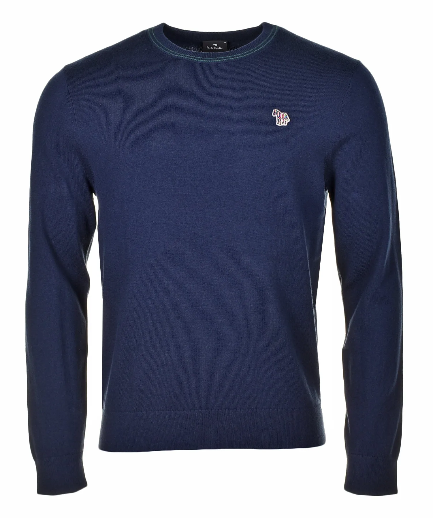 Knitted Zebra Crew Jumper Dark Blue sold by RAGAZZI