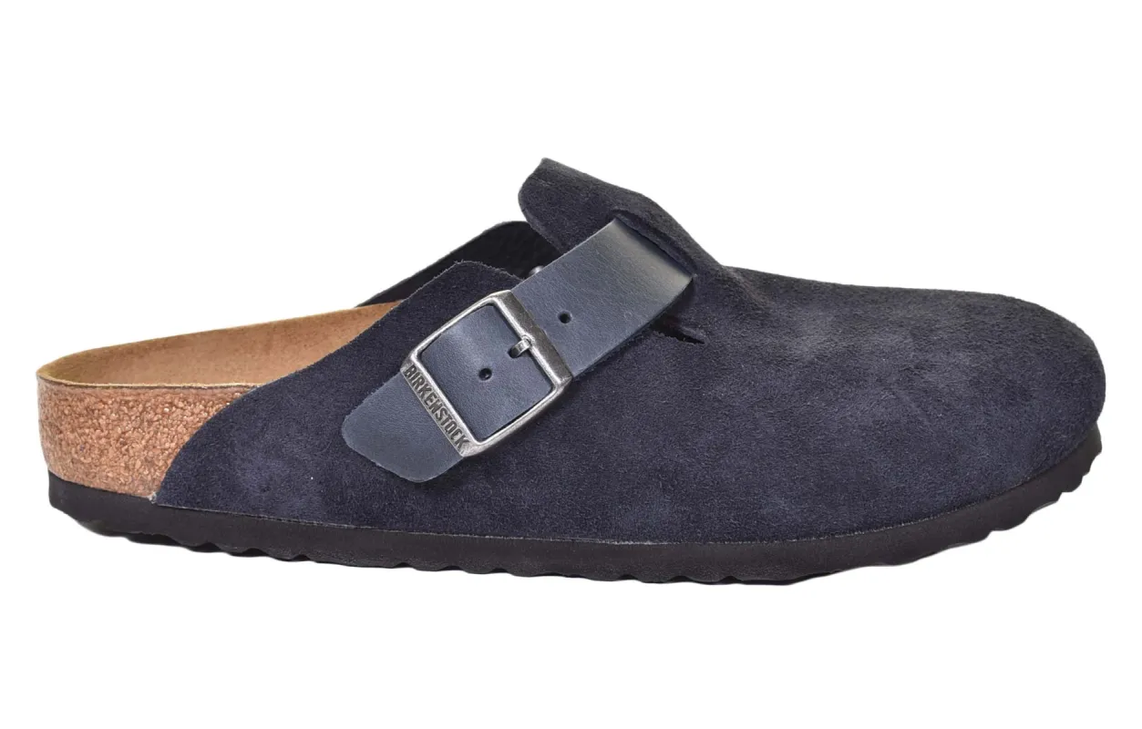 Boston BS Narrow Fit Suede Midnight Blue sold by RAGAZZI