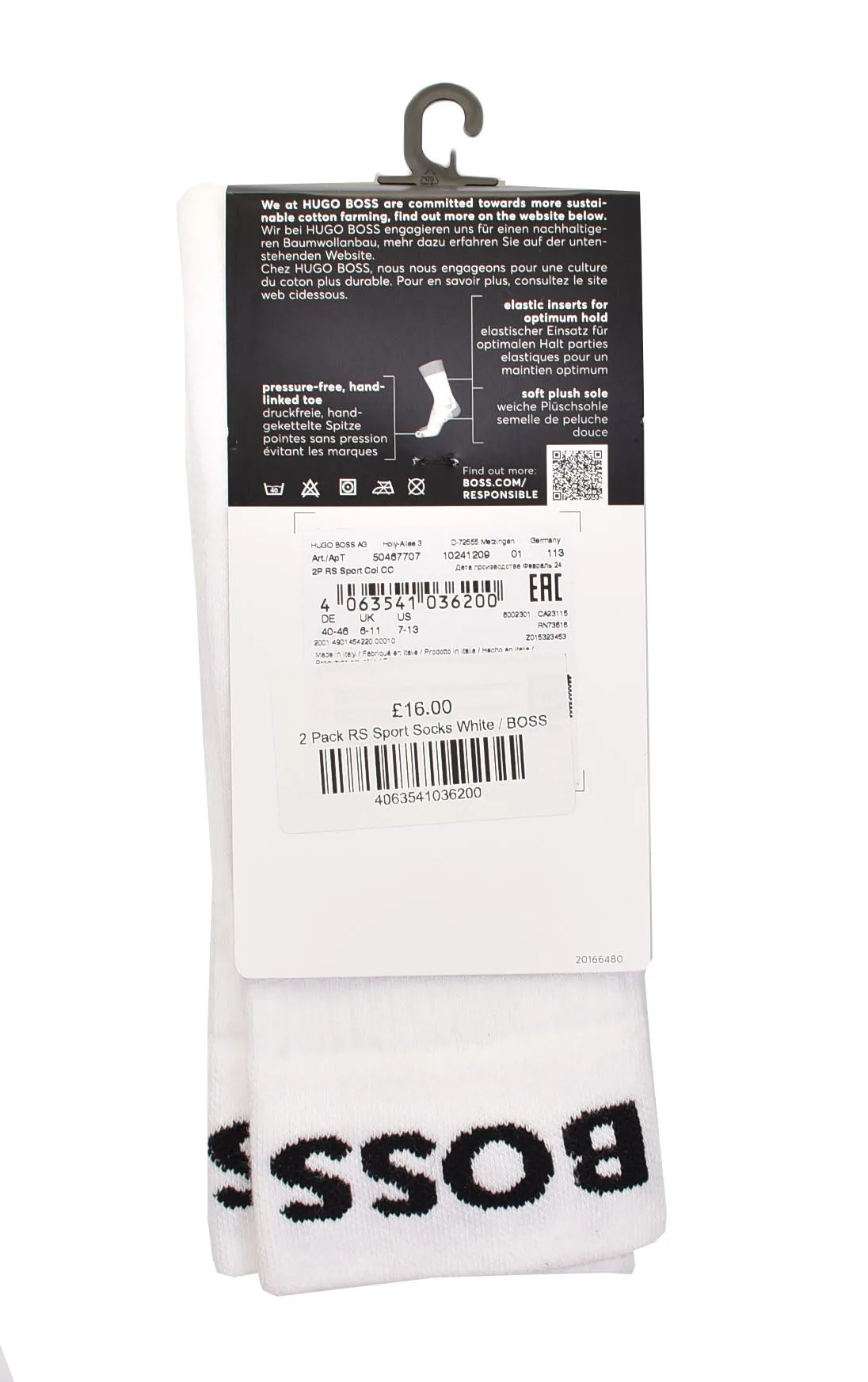 2 Pack RS Sport Socks White sold by RAGAZZI product image thumbnail 2