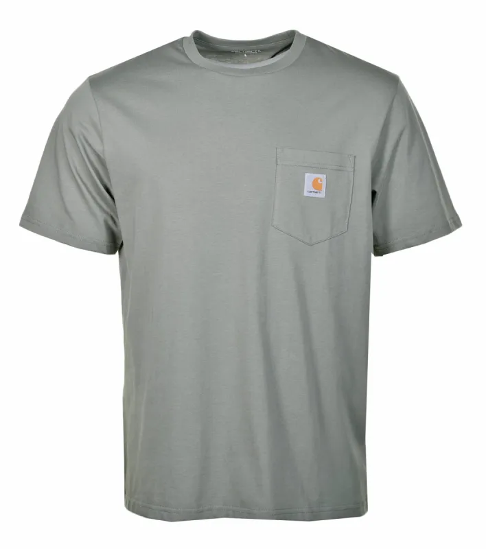 Short Sleeve Pocket T Shirt Smoke Green made by Carhartt WIP