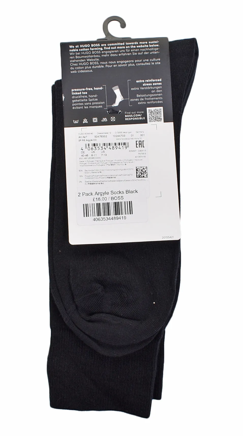 2 Pack Argyle Socks Black sold by RAGAZZI product image thumbnail 2