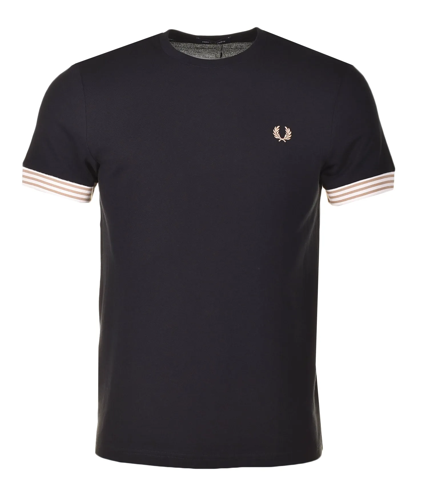 Striped Cuff T Shirt Black Yellow sold by RAGAZZI