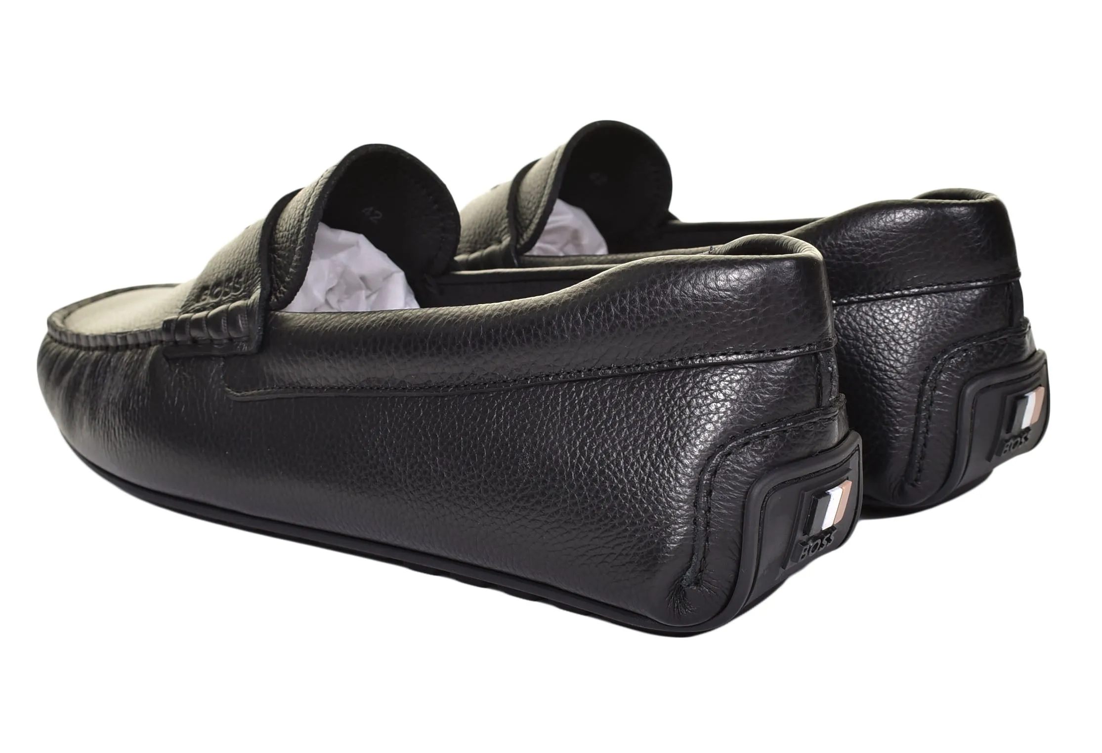 Noel Moccasin Leather Driver Shoe Black sold by RAGAZZI product image thumbnail 3
