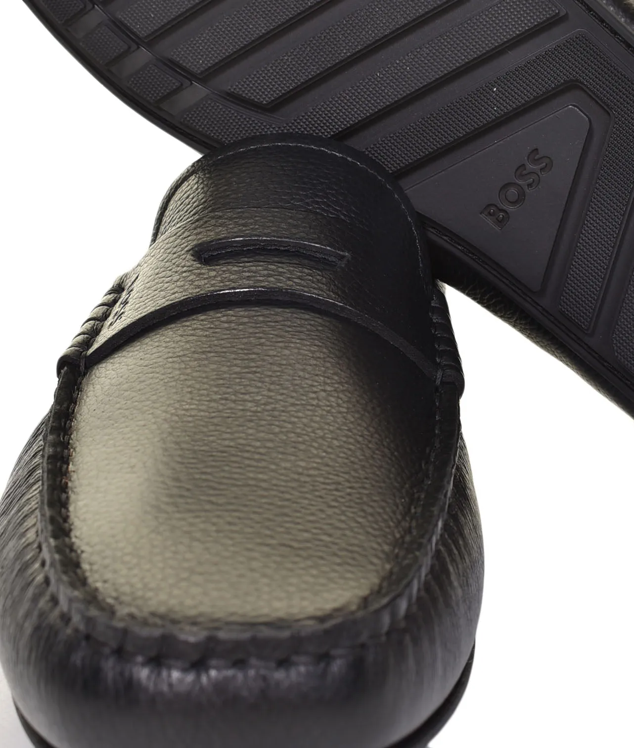 Noel Moccasin Leather Driver Shoe Black sold by RAGAZZI product image thumbnail 5
