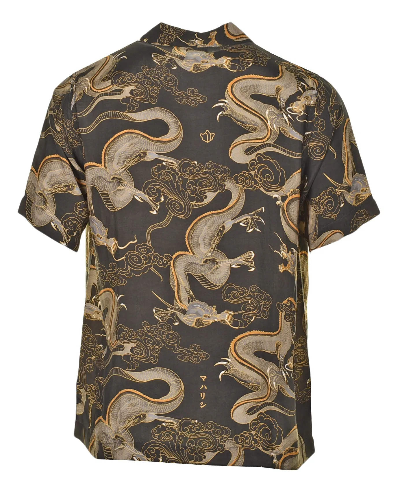 4234 Cloud Dragon Camp Collar Shirt Golden Black sold by RAGAZZI product image thumbnail 2