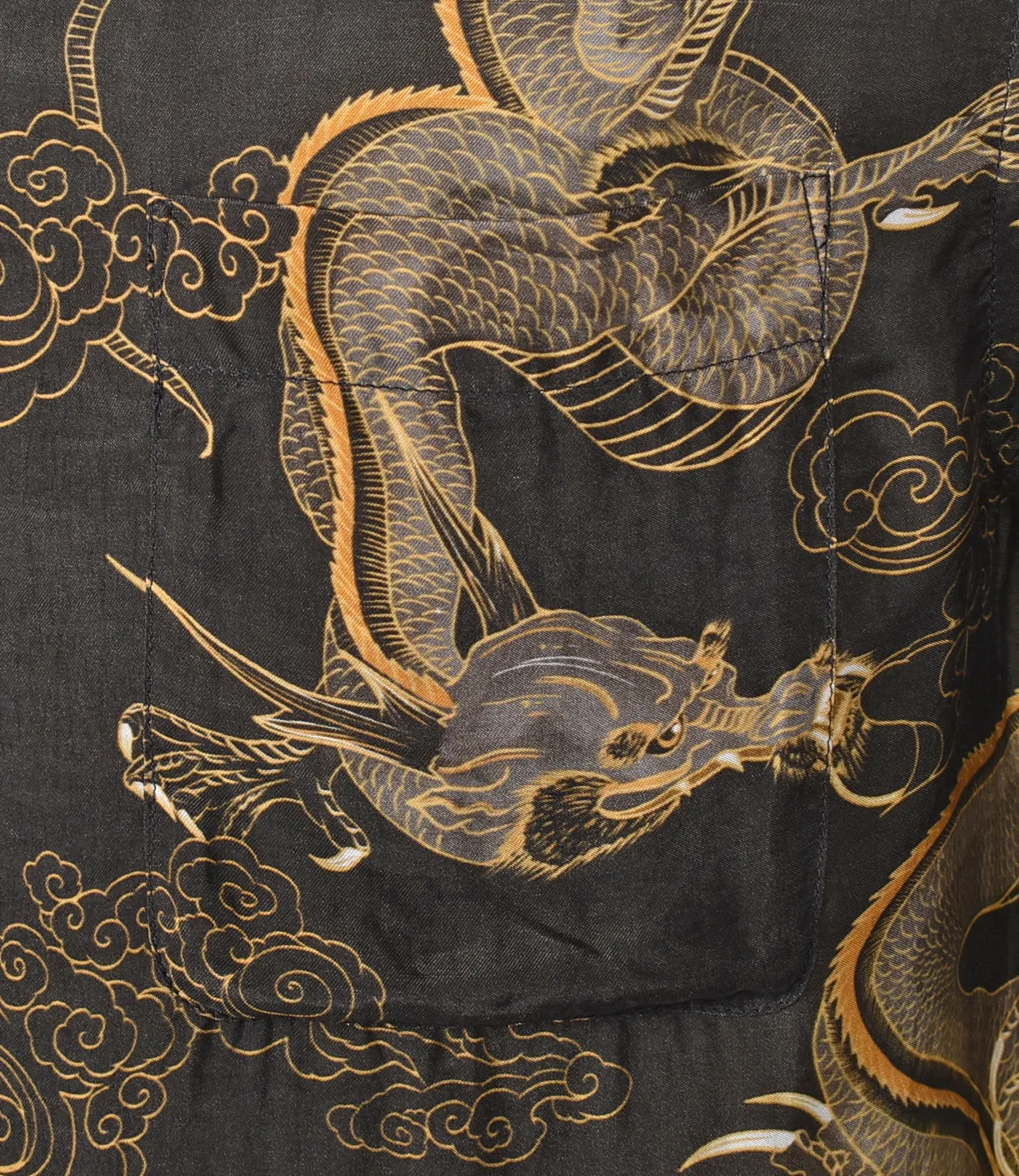 4234 Cloud Dragon Camp Collar Shirt Golden Black sold by RAGAZZI product image thumbnail 4