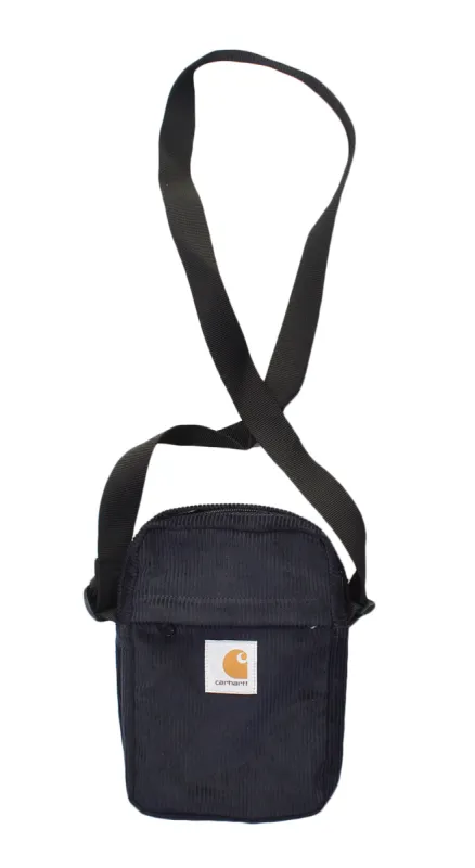 Cord Flint Shoulder Pouch Bag Dark Navy sold by RAGAZZI