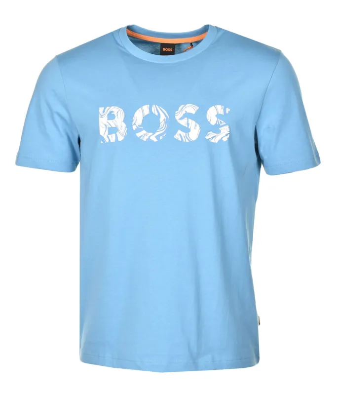 Te Ocean Short Sleeve T Shirt Open Blue made by Hugo Boss