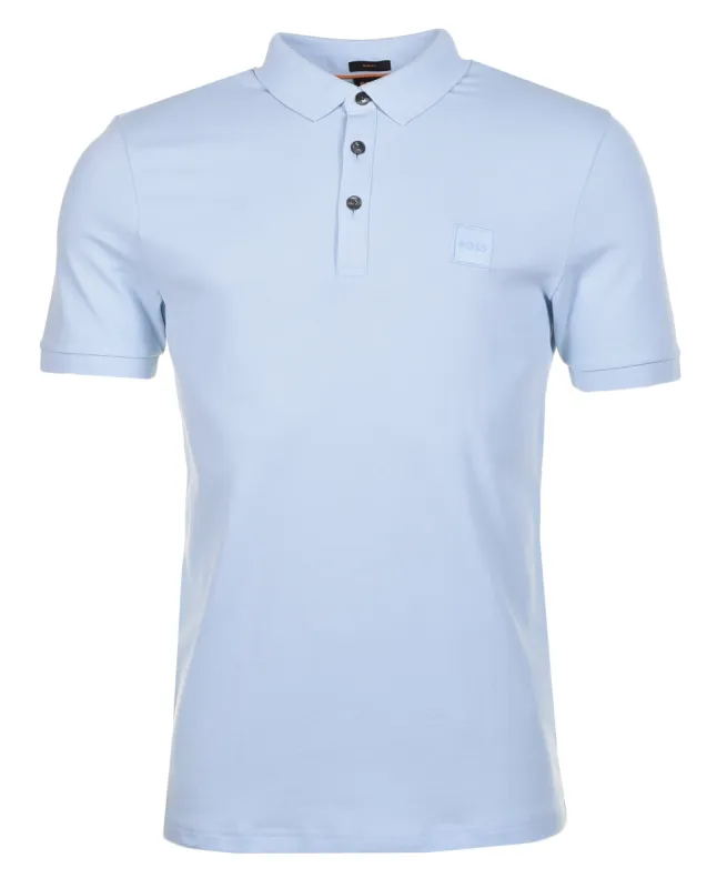 Passenger Short Sleeve Polo Shirt Open Blue sold by RAGAZZI