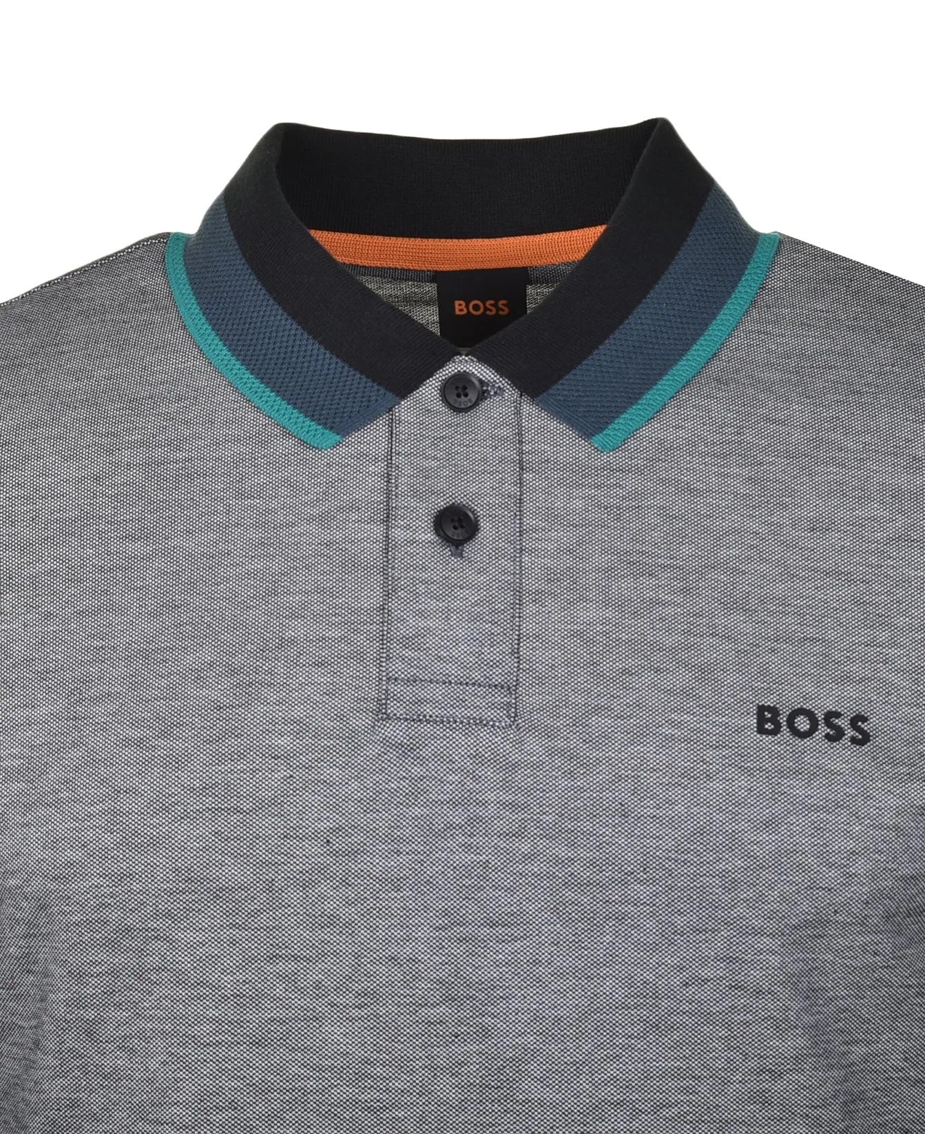 PeOxford Long Sleeve Polo Shirt Black sold by RAGAZZI product image thumbnail 3