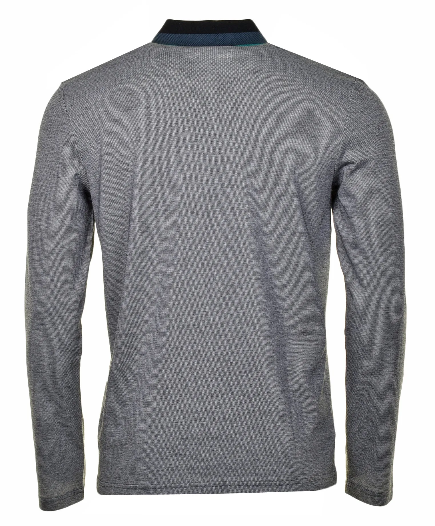 PeOxford Long Sleeve Polo Shirt Black sold by RAGAZZI product image thumbnail 2