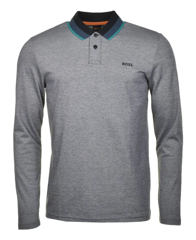 PeOxford Long Sleeve Polo Shirt Black sold by RAGAZZI