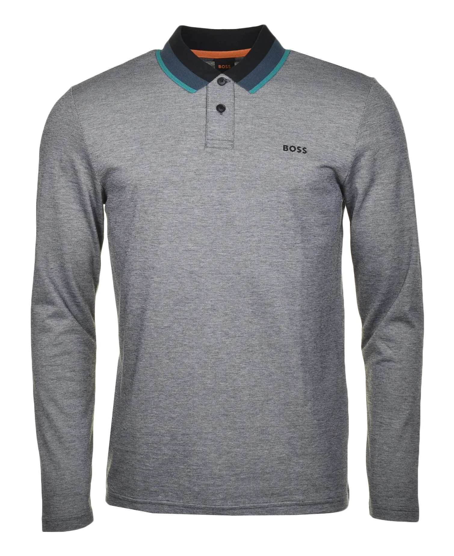 PeOxford Long Sleeve Polo Shirt Black sold by RAGAZZI