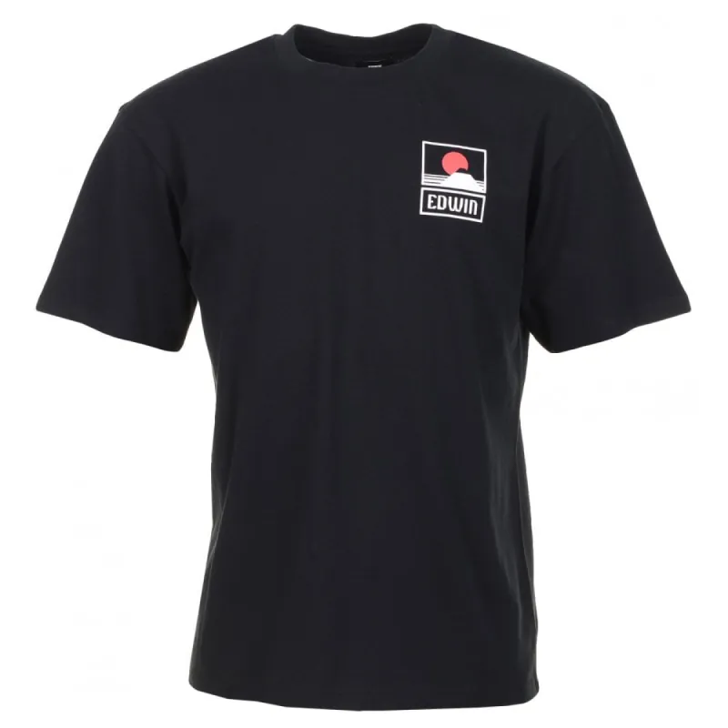 Sunset On Mt Fuji T Shirt Black sold by RAGAZZI