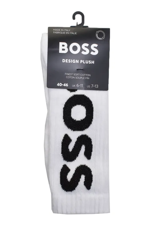 Rib Logo Socks White Black sold by RAGAZZI