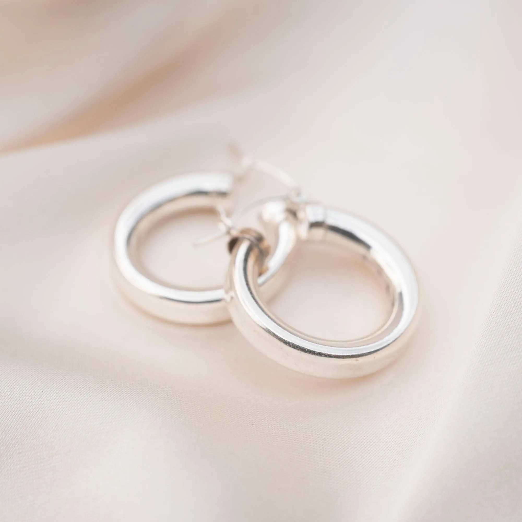 Silver Chubby Hoops sold by RG product image thumbnail 3