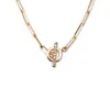 14k Diamond Toggle Paperclip Necklace .10 CTW sold by RG