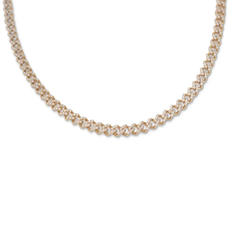 14k Diamond Cuban Link Necklace sold by RG