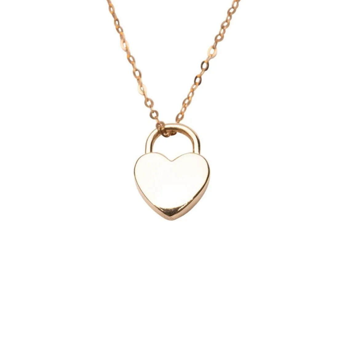 14k Padlock Heart Necklace sold by RG