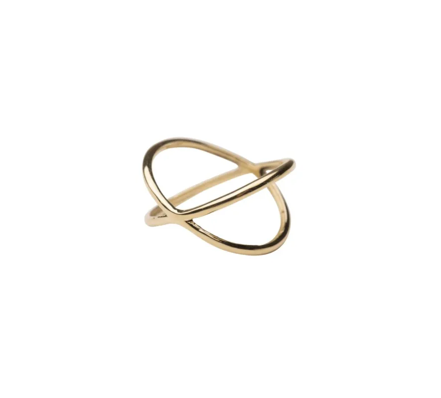 14k Gold X Ring sold by RG