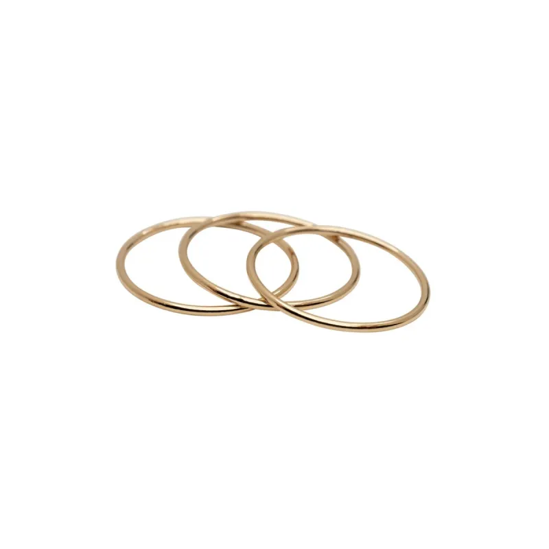Gold Filled Stackable Ring Set of 3 sold by RG