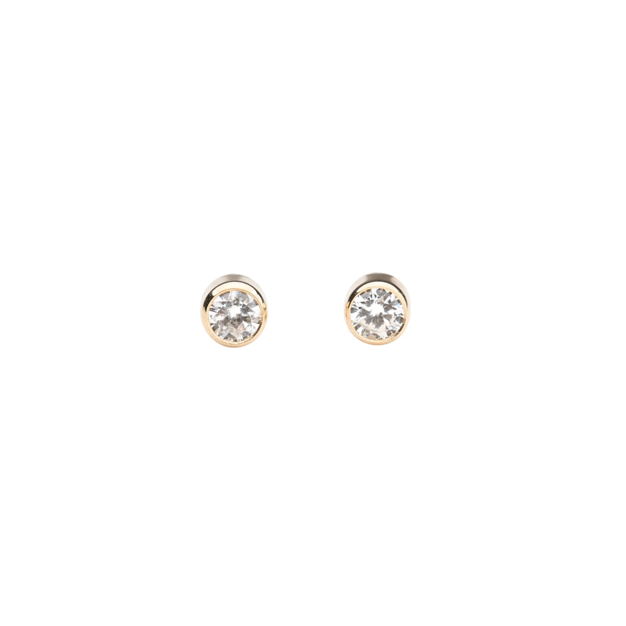 14k Diamond Bezel Studs .25 CTW sold by RG