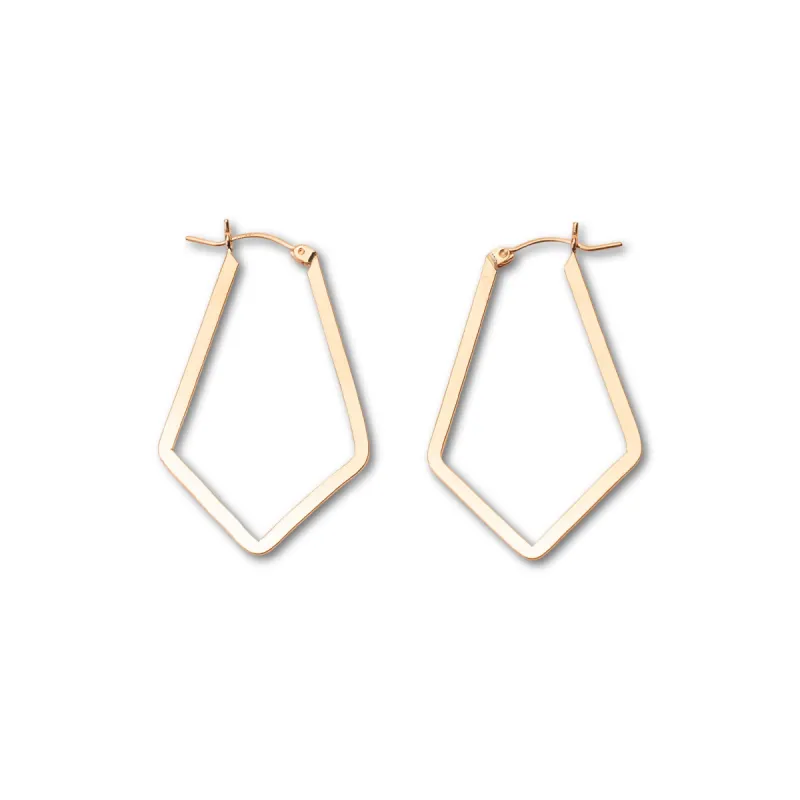 Gold Filled Flat Chandelier Hoops sold by RG