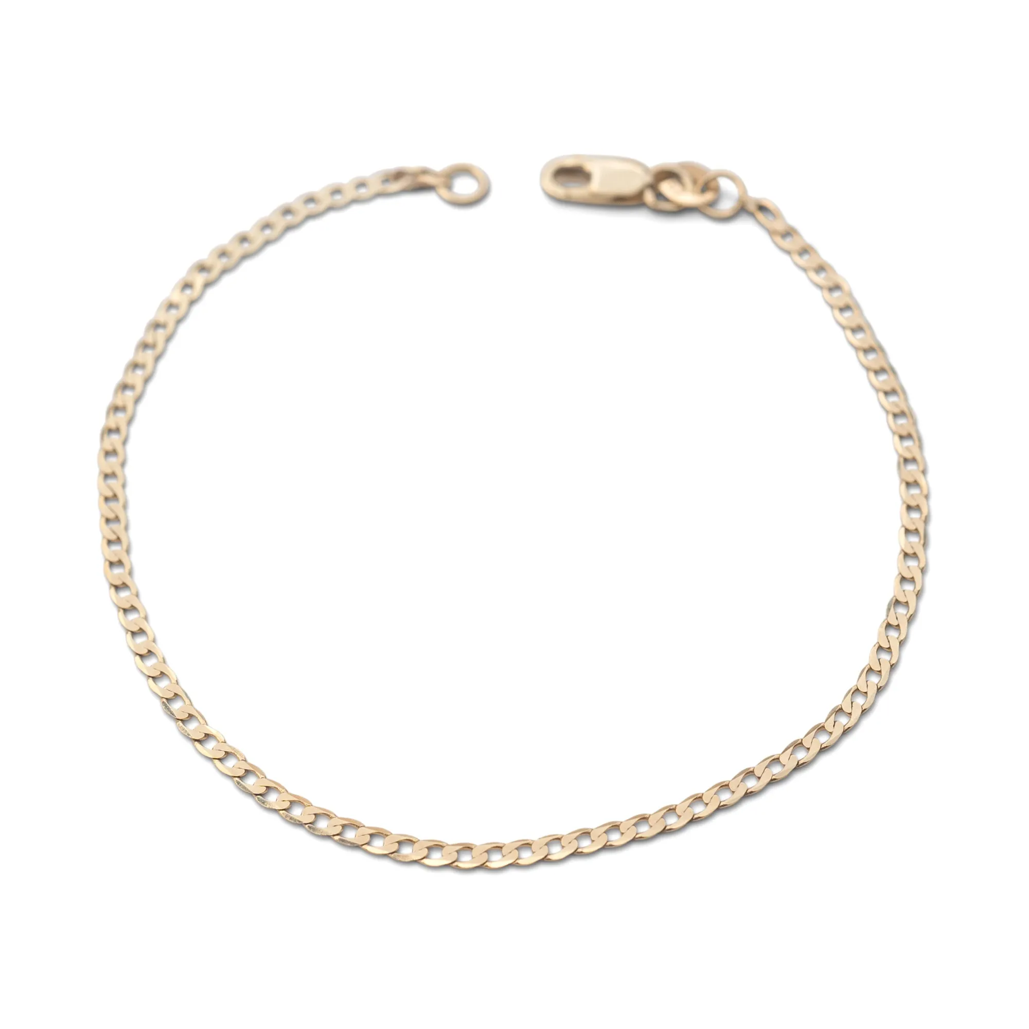 14k Thin Curb Link Bracelet sold by RG