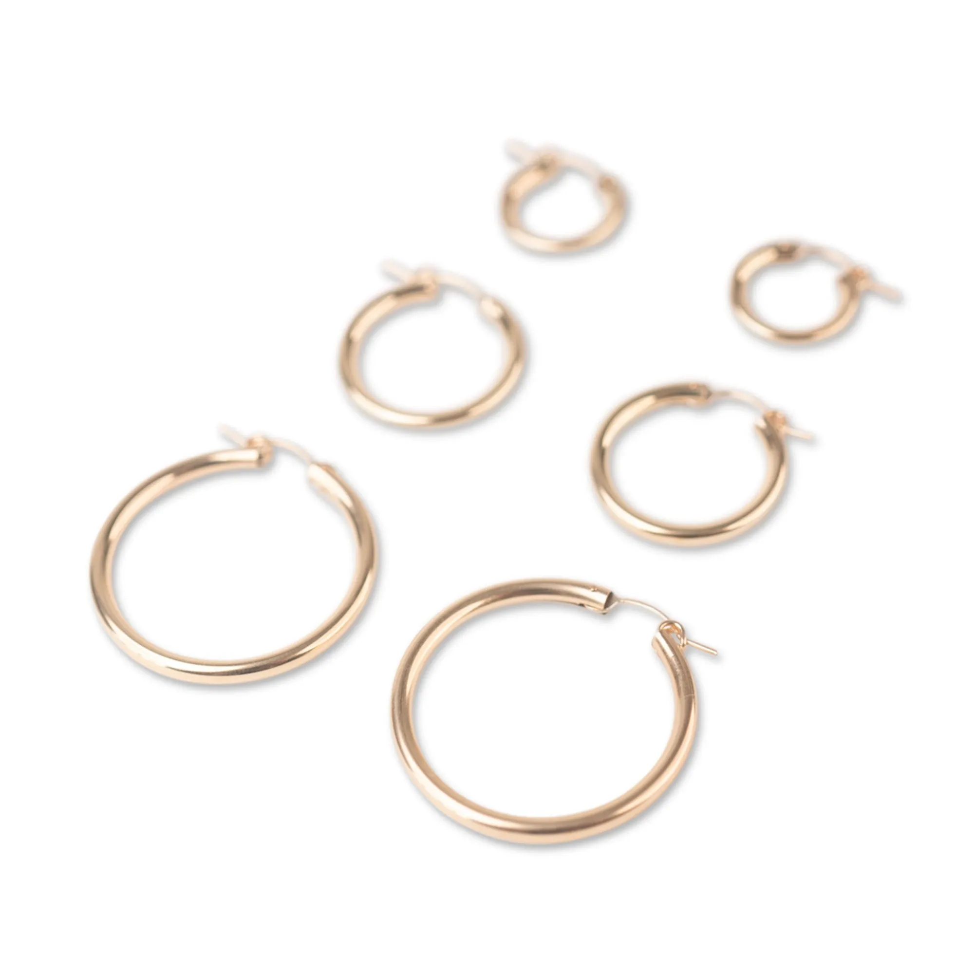 Gold Filled 3mm Clasp Hoops sold by RG