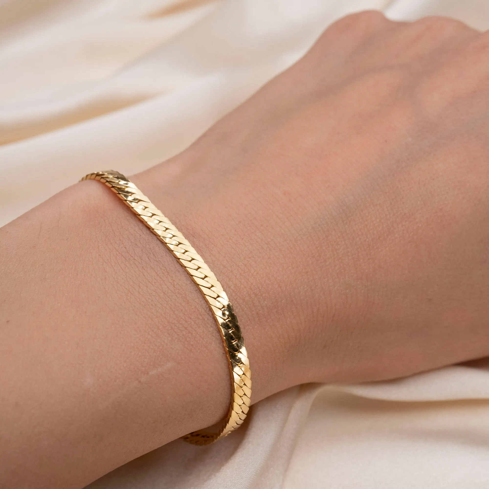 Gold 5mm Herringbone Bracelet sold by RG product image thumbnail 2