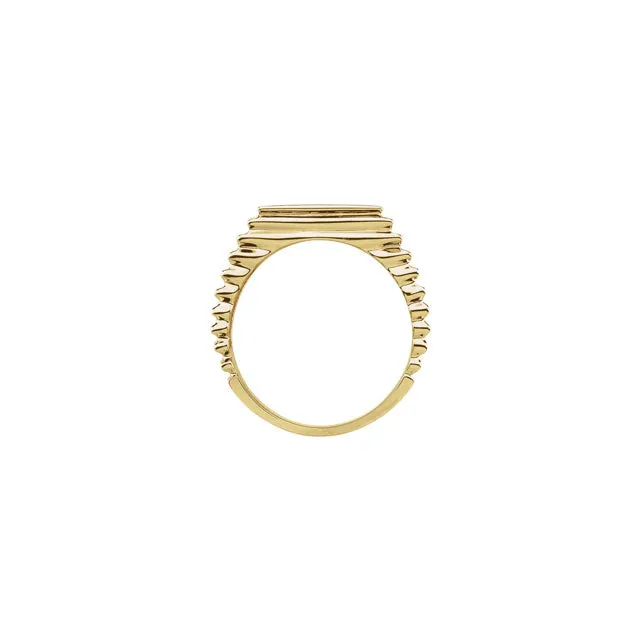 14k Pyramid Signet Ring sold by RG product image thumbnail 5