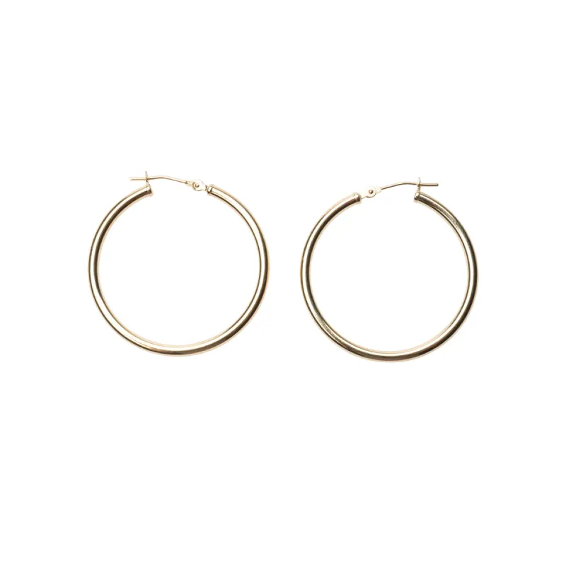 14k Clasp Hoops sold by RG