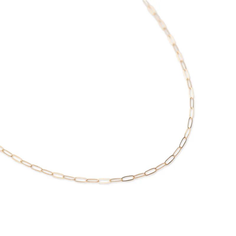 Gold Filled Thin Paperclip Necklace sold by RG