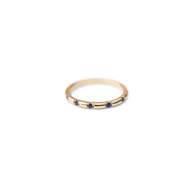 14k Blue Sapphire Luna Band | 2mm sold by RG