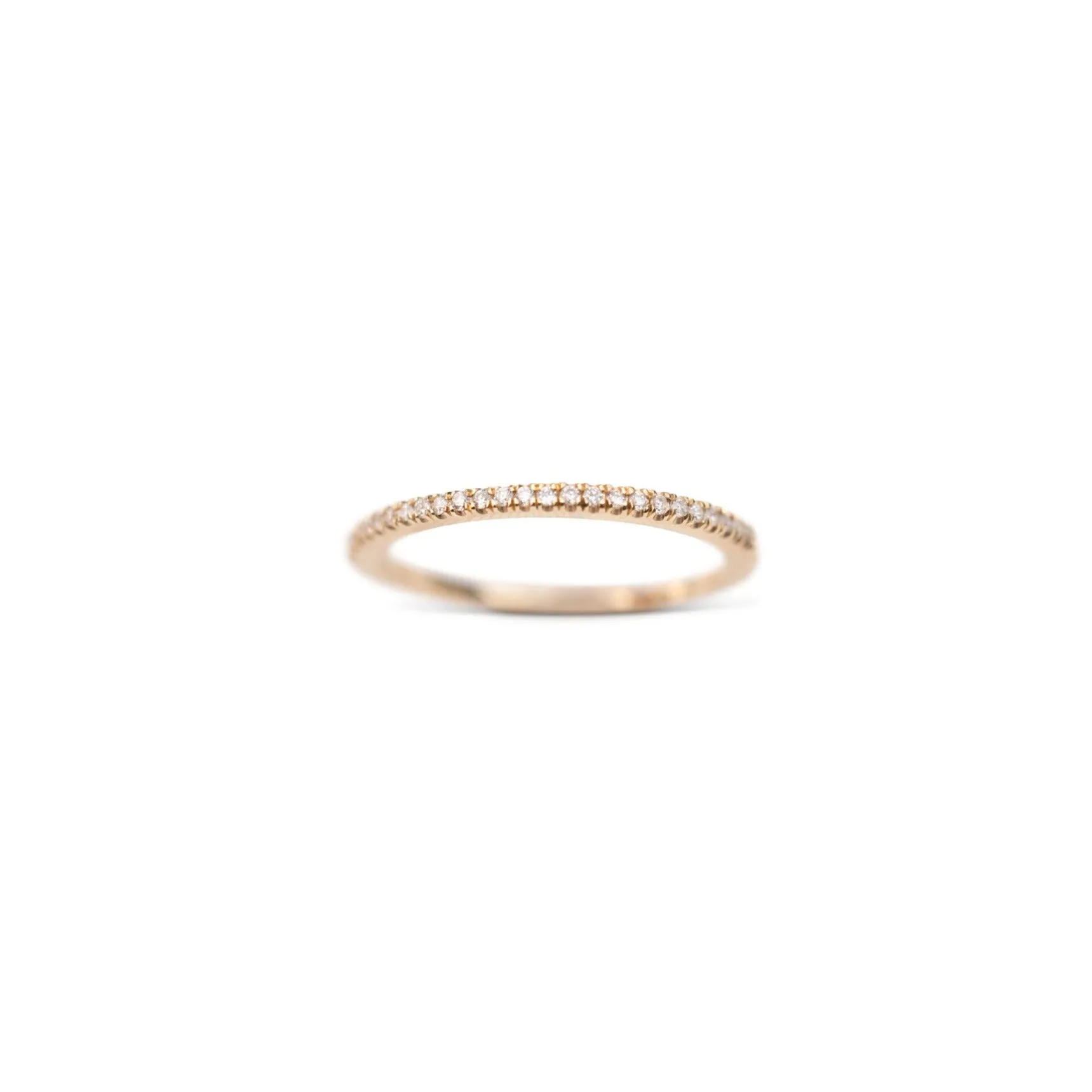 14k Half Eternity Diamond Band | 1mm sold by RG