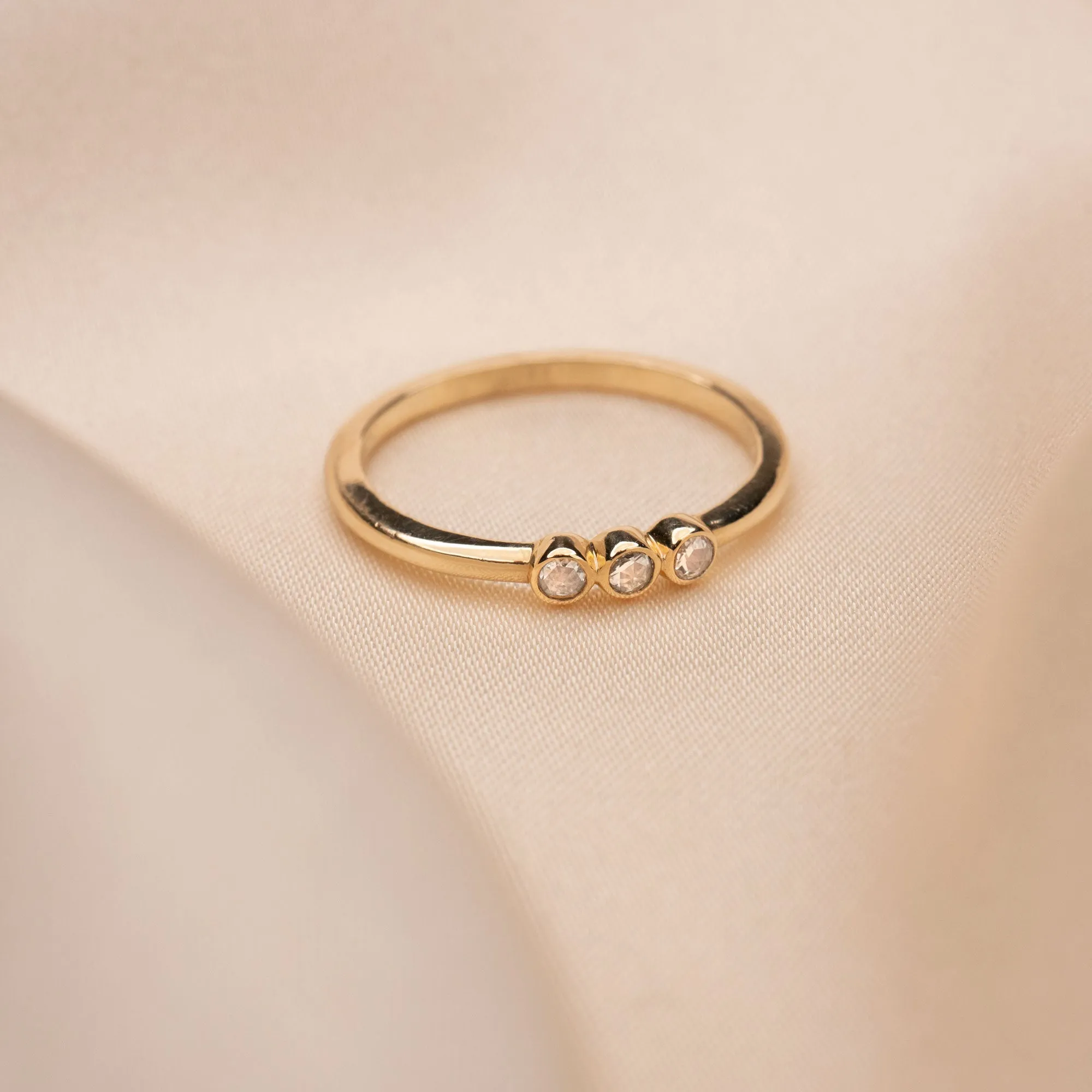 14k Tri-Diamond Ring sold by RG product image thumbnail 3