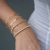 Gold Filled Beaded Paperclip Bracelet sold by RG