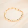 Gold Filled Beaded Paperclip Bracelet sold by RG