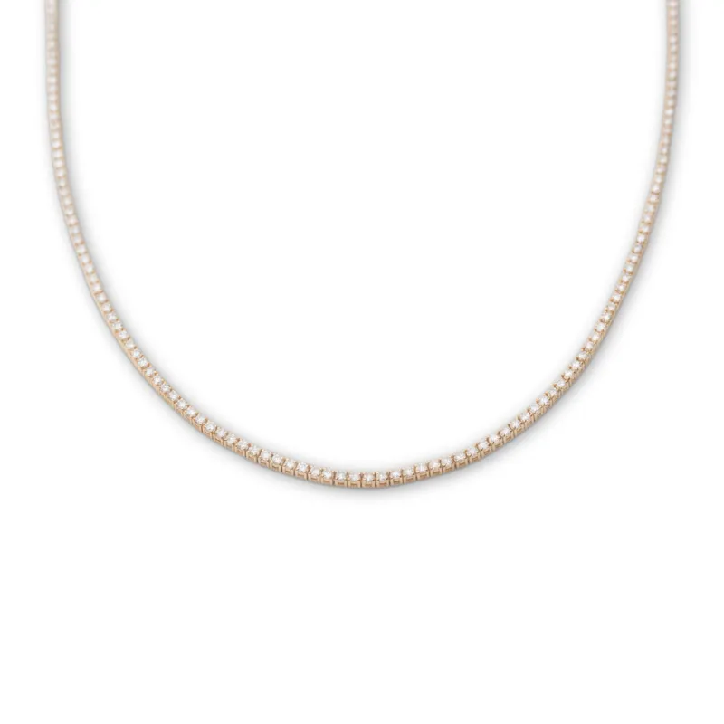 14k Diamond Tennis Necklace | 4 CTW sold by RG