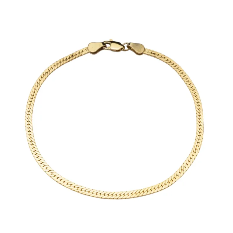 Gold Filled 3mm Herringbone Bracelet sold by RG