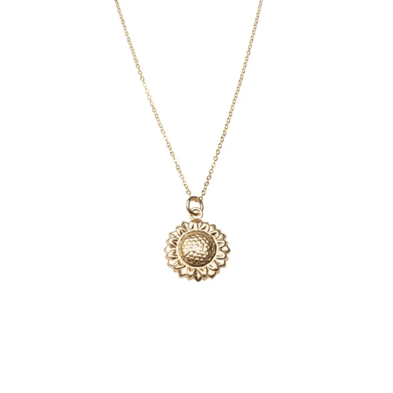 Gold Filled Sunflower Necklace sold by RG