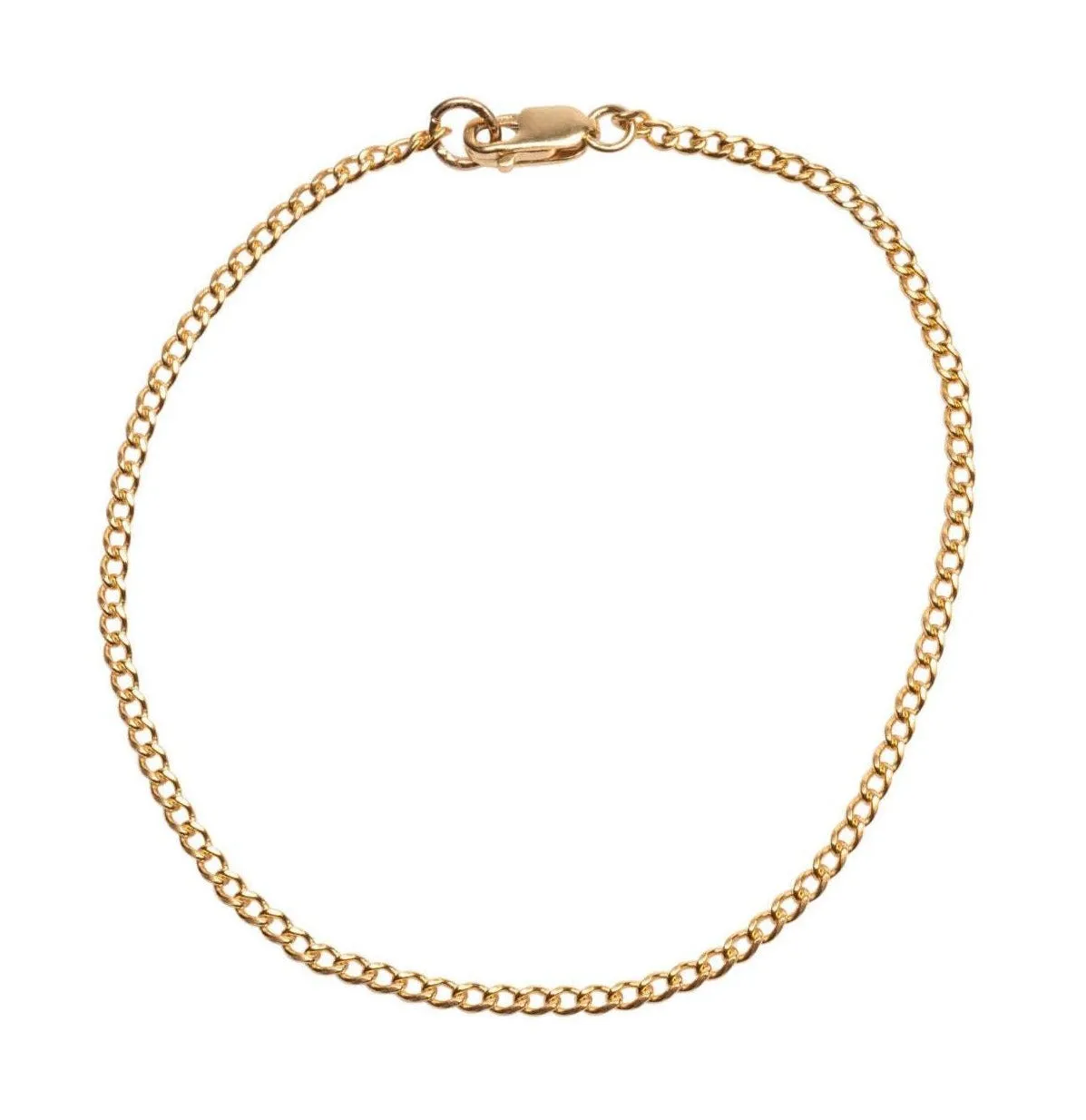 Gold Filled Thin Curb Link Bracelet sold by RG