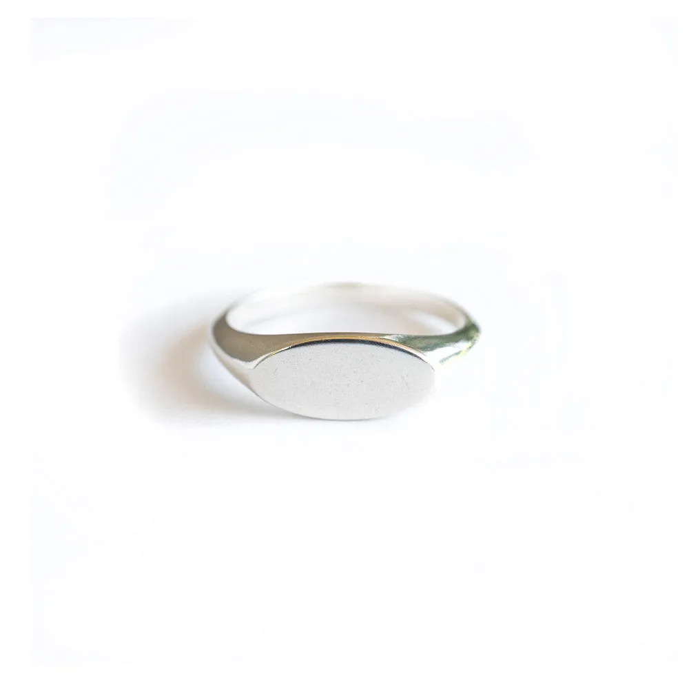 Silver Little Oval Signet Ring sold by RG